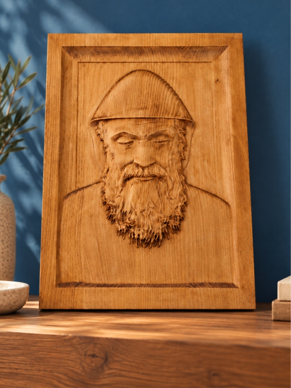 Drevený obraz Svätý Charbel Makhlouf