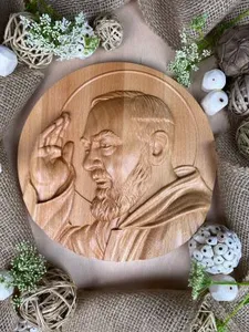 Drevený obraz Páter Pio