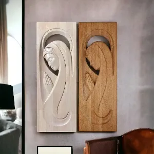 Drevený obraz Panna Mária v modlitbách