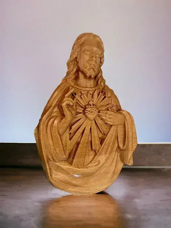 Drevený obraz Najsvätejšie srdce Ježišovo I.