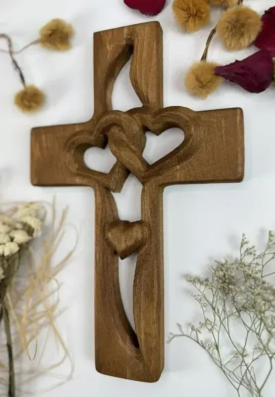 Drevený Krížik  SPOLU s LÁSKOU 1 