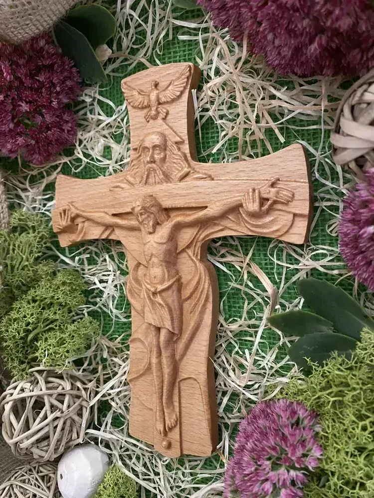 Drevený Kríž Najsvätejšia trojica
