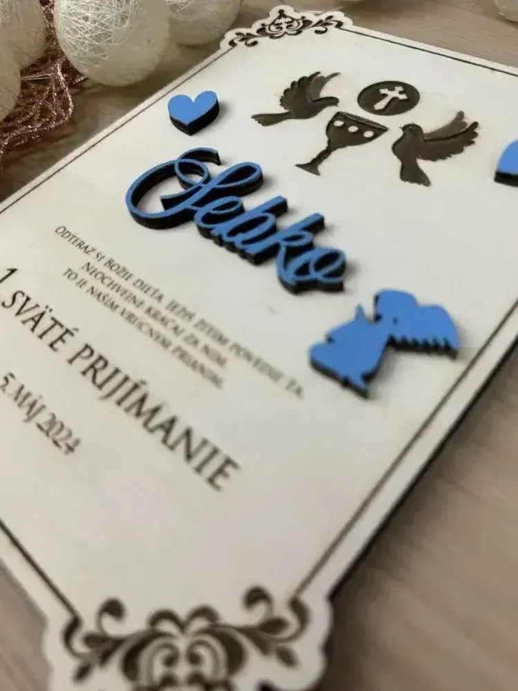 1. sväté prijímanie - Drevená tabuľka 5