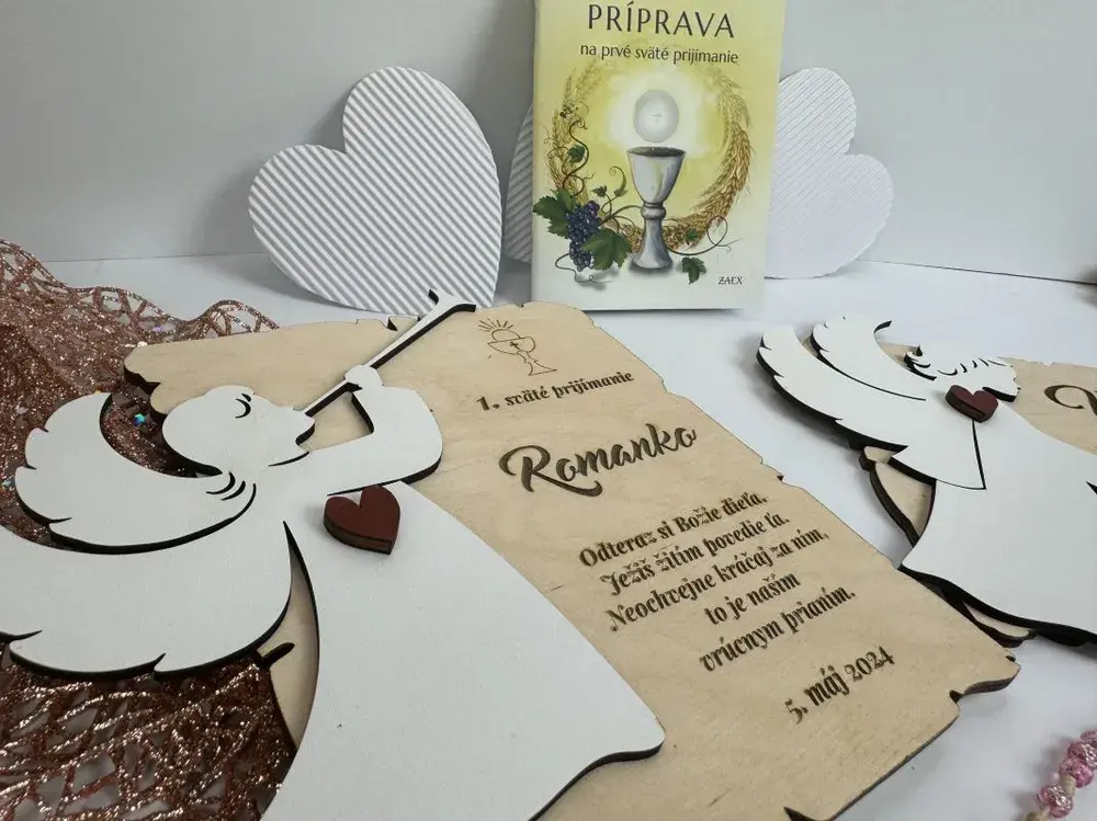 1. sväté prijímanie - Drevená tabuľka 6