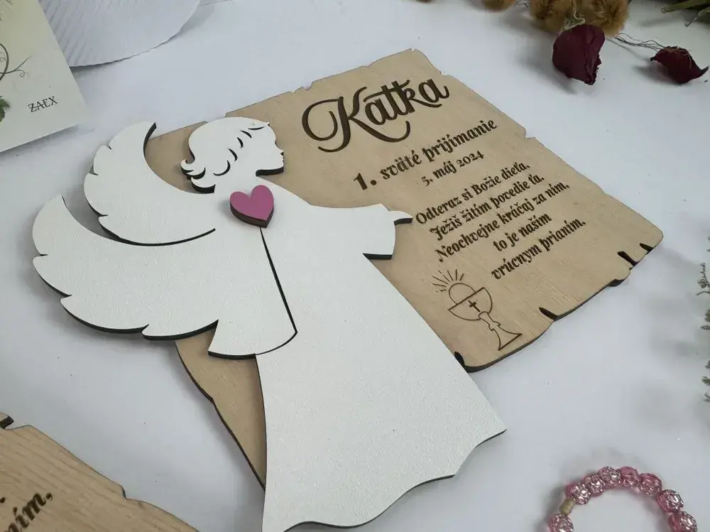 1. sväté prijímanie - Drevená tabuľka 7