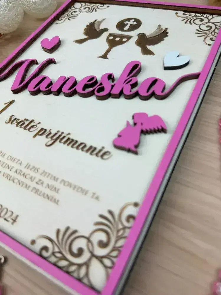 1. sväté prijímanie - Drevená tabuľka 10