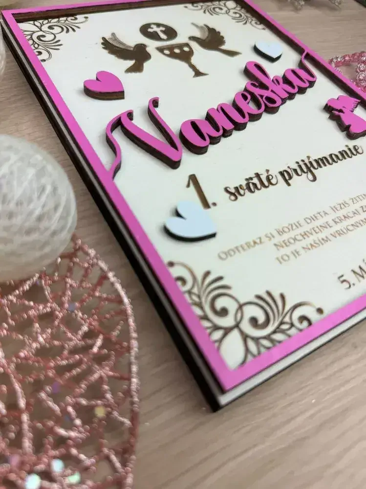 1. sväté prijímanie - Drevená tabuľka 10