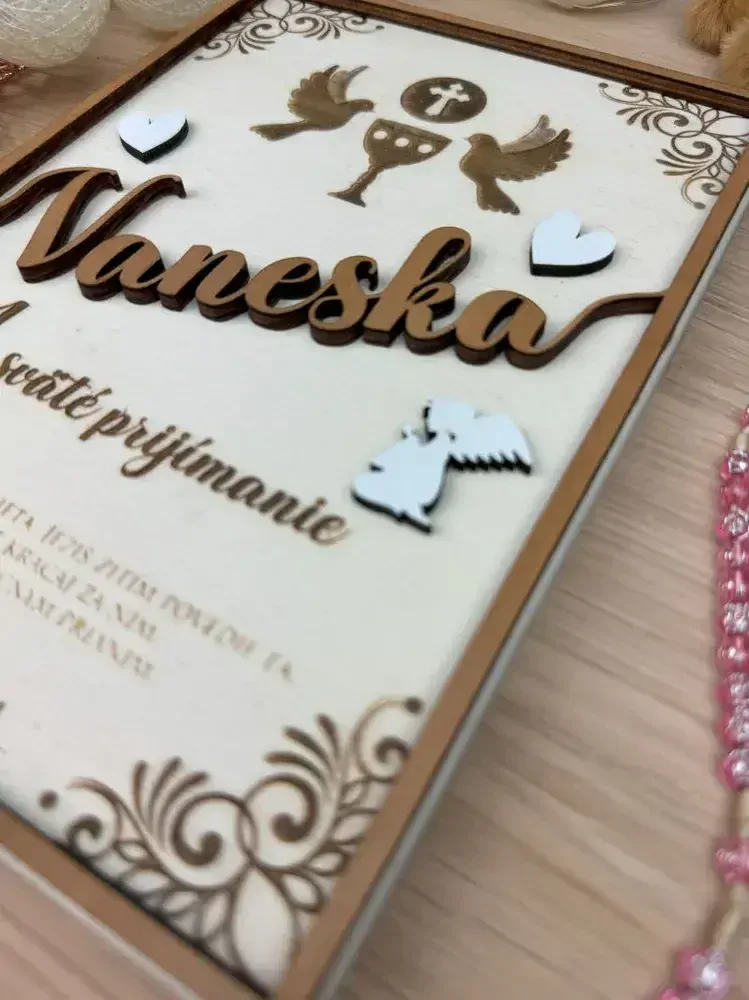 1. sväté prijímanie - Drevená tabuľka 11