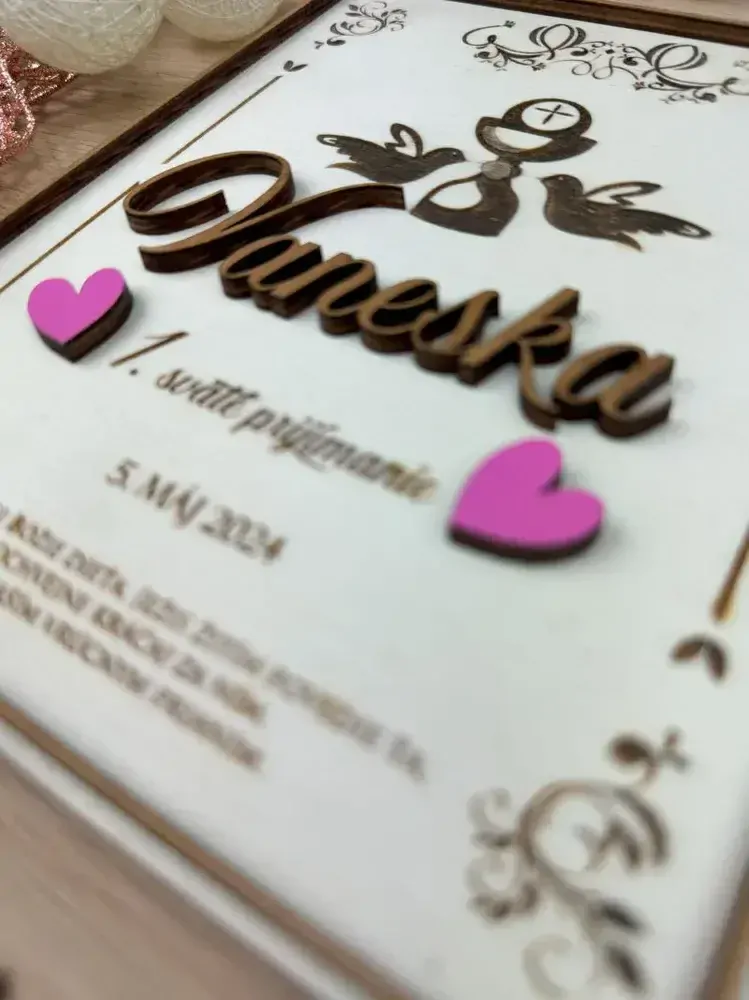 1. sväté prijímanie - Drevená tabuľka 12