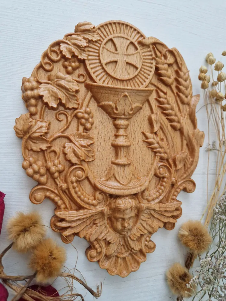 Drevený obraz Svätá Eucharistia