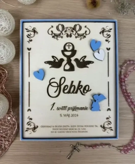1. sväté prijímanie - Drevená tabuľka 3
