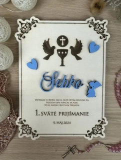 1. sväté prijímanie - Drevená tabuľka 5