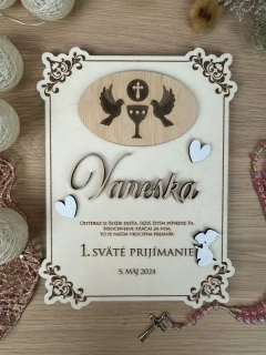 1. sväté prijímanie - Drevená tabuľka 8