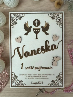 1. sväté prijímanie - Drevená tabuľka 9