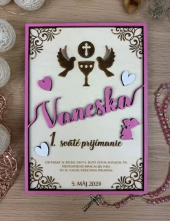 1. sväté prijímanie - Drevená tabuľka 10