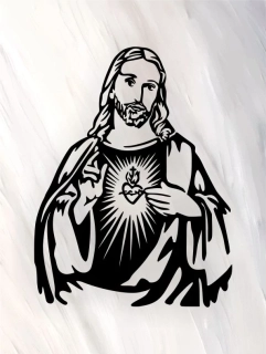 Drevený obraz Najsvätejšie srdce Ježišovo VI.